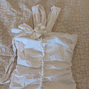 Philosophy Alberta Ferretti white bow top